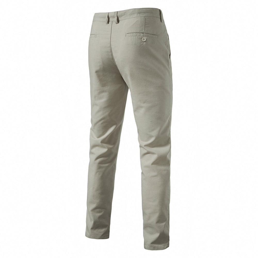 Herren Chino Hose Bequem Elastisch Slim Fit
