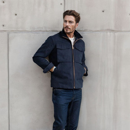 Herren Funktionsjacke Modern mit Taschen Wasserdicht - BerlinGlamour
