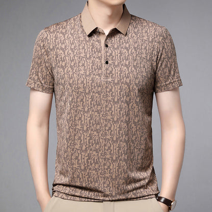 Herren Poloshirt Modern Strukturiert Kragen Style