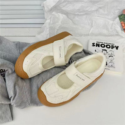 Damen Sneaker Bequem Klettverschluss Atmungsaktiv Mesh