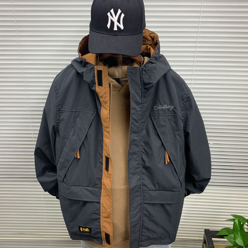 Herren Outdoor-Jacke Wasserdicht Funktional Mit Verstellbarem Bund - BerlinGlamour