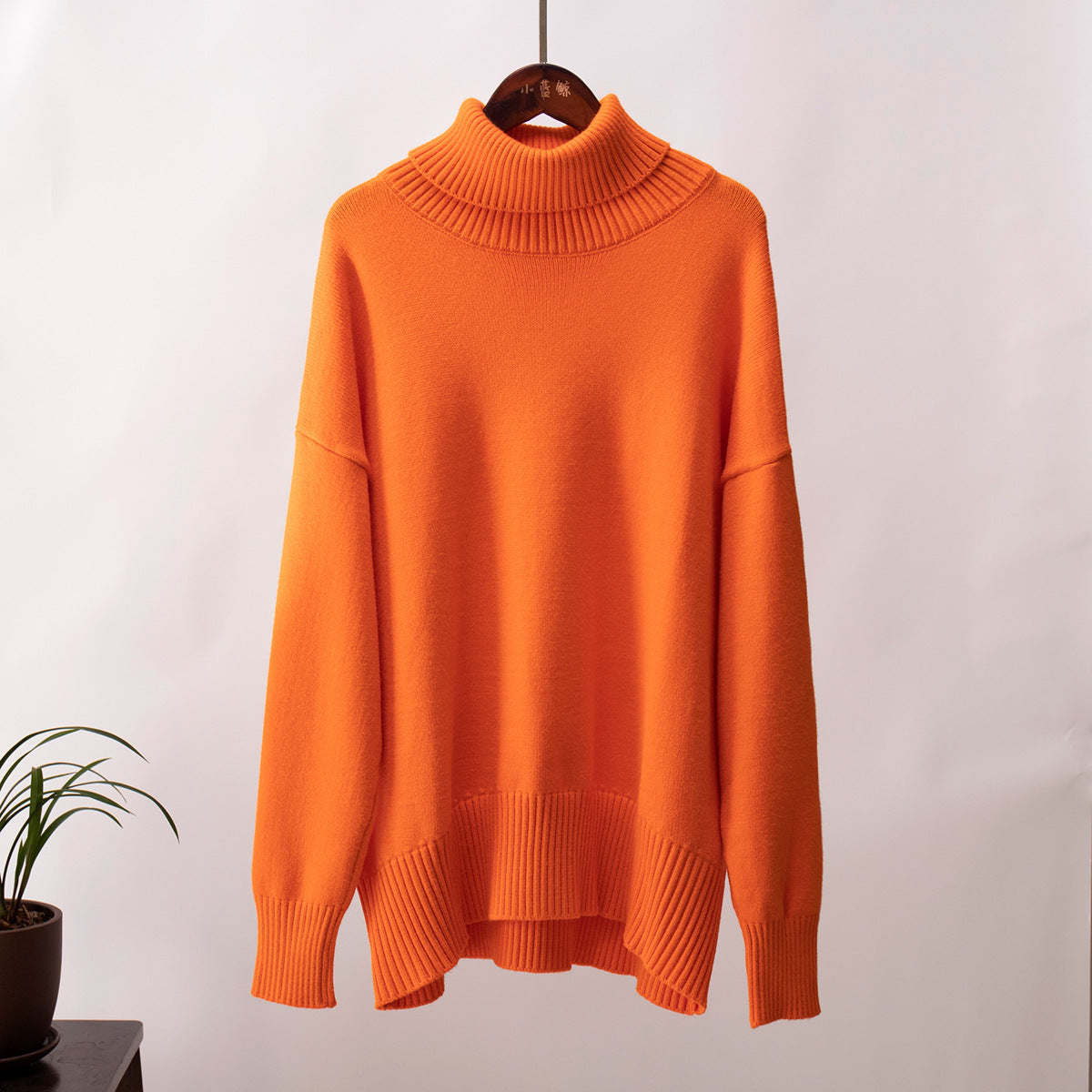 Damen Strickpullover Lässig Warm mit Rippenbund