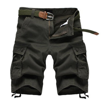 Herren Cargo Shorts Bequem mit Taschen und Verstellgürtel