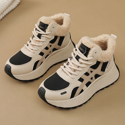 Damen Sneaker Warmfleece Innensohle Dämpfung Sportschuh - BerlinGlamour