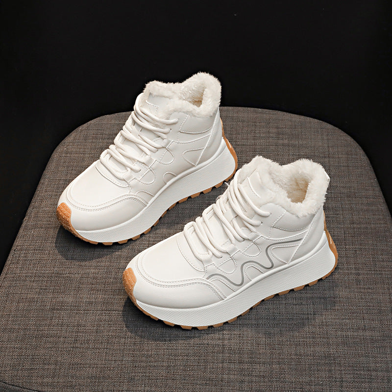 Damen Sneaker High-Top Sportlich Warm Innenfutter Rutschfest