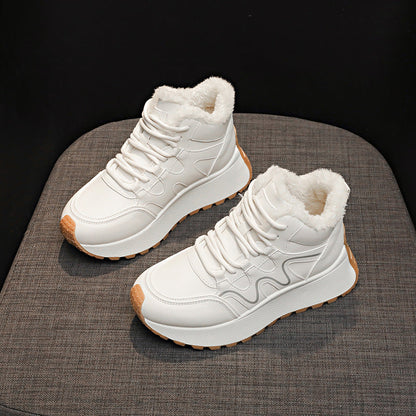 Damen Sneaker High-Top Sportlich Warm Innenfutter Rutschfest