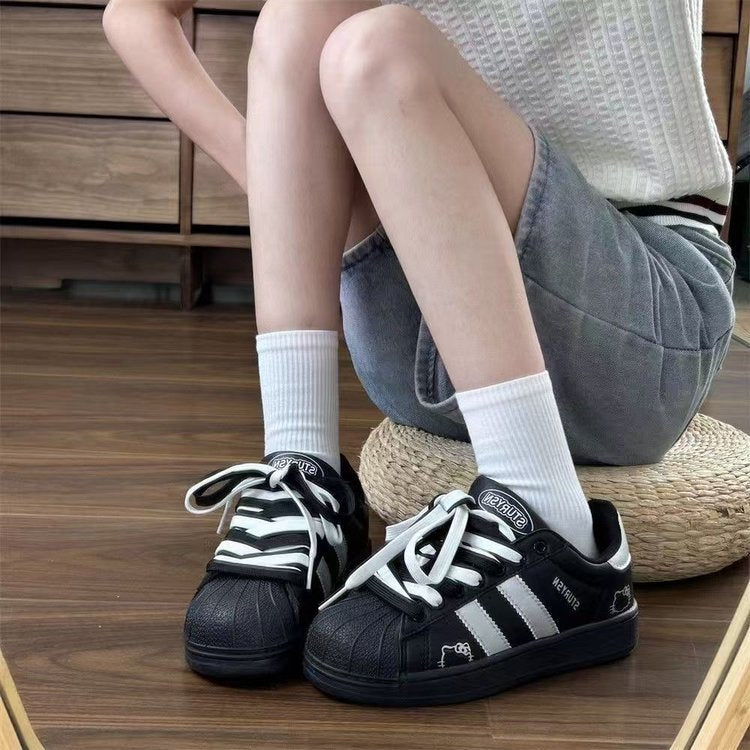 Damen Sneaker Sportlich Strapazierfähig mit Gummi Sohle
