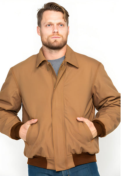 Herren lässige Übergangsjacke mit praktischem Stehkragen BerlinGlamour.