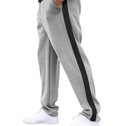 Herren Jogginghose Sportlich Elastisch Mit Knopfleiste