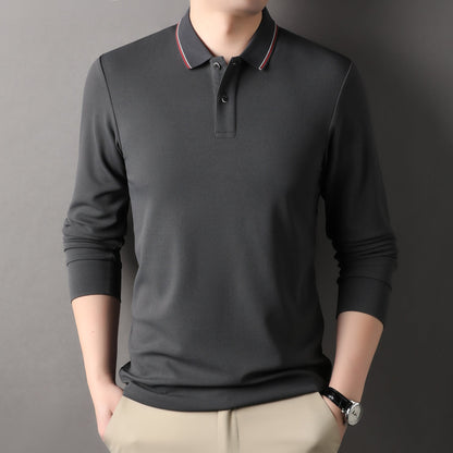Herren Polo Langarm Moderner Kragen Stylisch Elegant