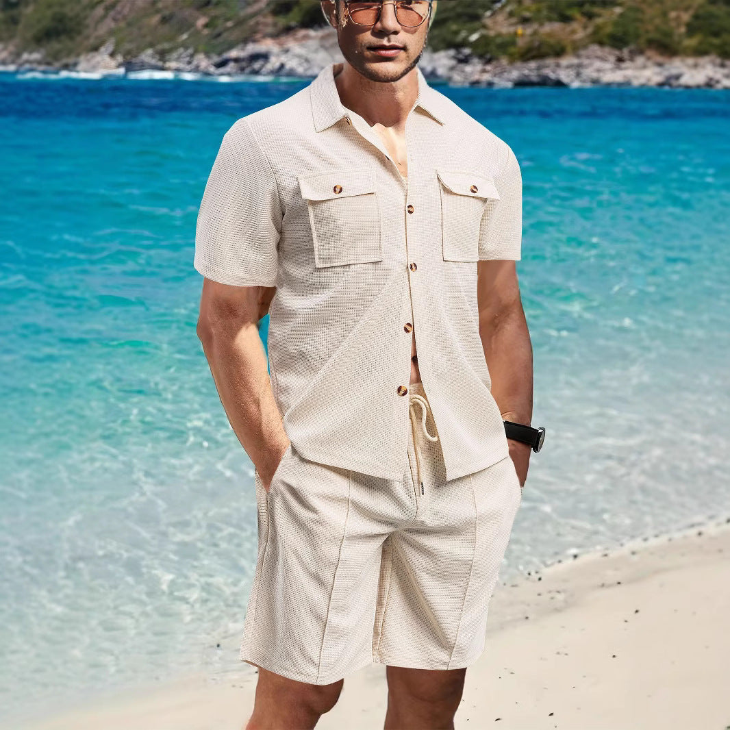 Herren Oberteil Freizeit atmungsaktiv mit Taschen Modern