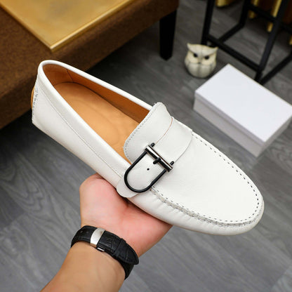 Damen Mokassins Elegante Schnalle Schuhe Heidi Style
