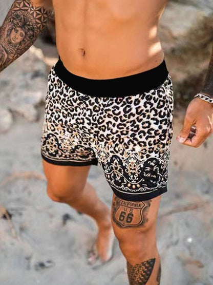 Herren Kurzes SommerSet Tropical Print Modern