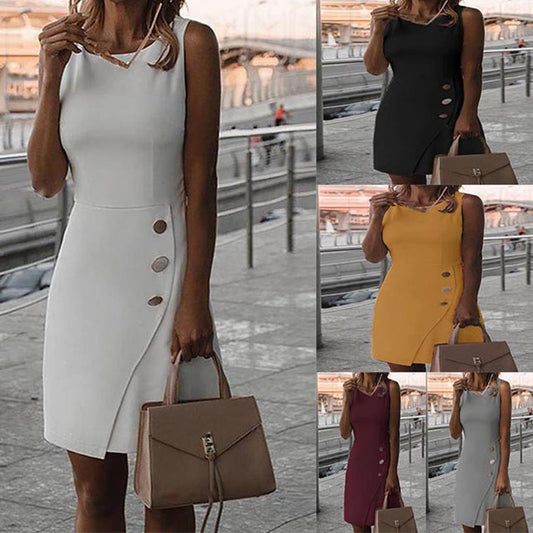 Elegantes Damenkleid mit Knöpfen Berlin Chic - BerlinGlamour