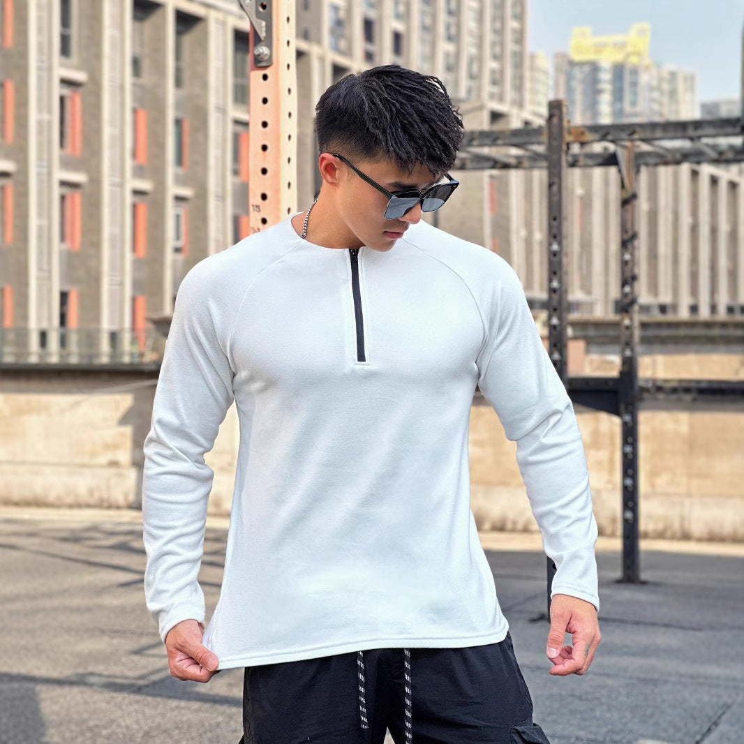 Herren Funktionsshirt Atmungsaktiv Reißverschluss Sportlich - BerlinGlamour