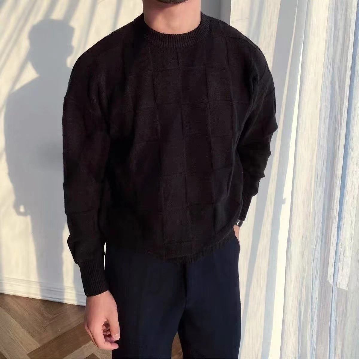 Herren Pullover Lässig Strukturiert Modern