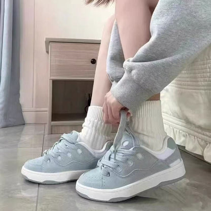 Damen Sneaker Weich Bequem Schnürsystem Modern