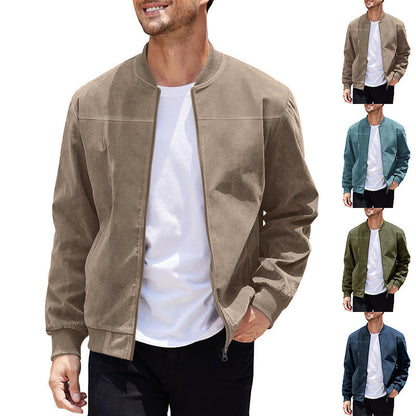 Herren Bomberjacke Lederoptik Weich Elastisch - BerlinGlamour