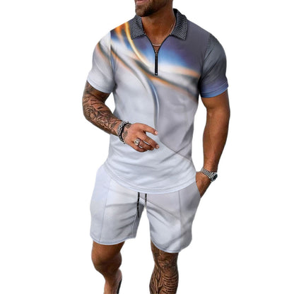 Herren Jumpsuit Kurzarm Modern Geometrisches Muster