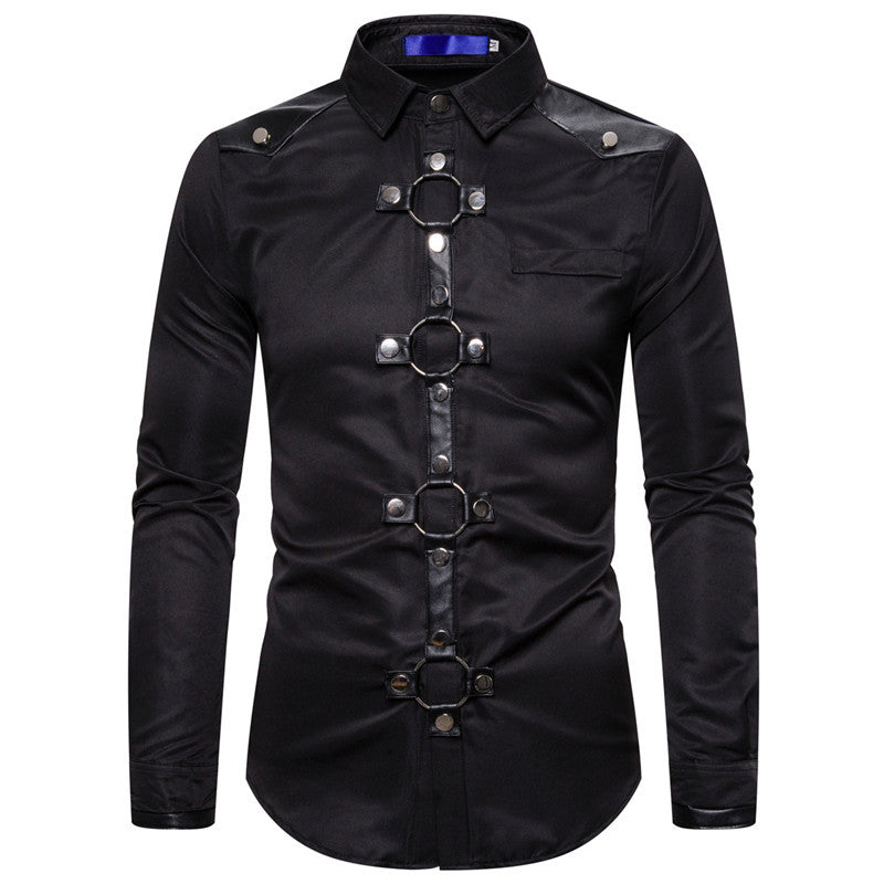 Herren Hemd Modern mit Kontrastnähten Elegantes Design