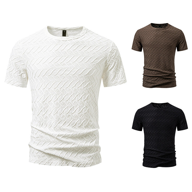 Herren Kurzarmshirt Modern Strukturiert Berlin Style
