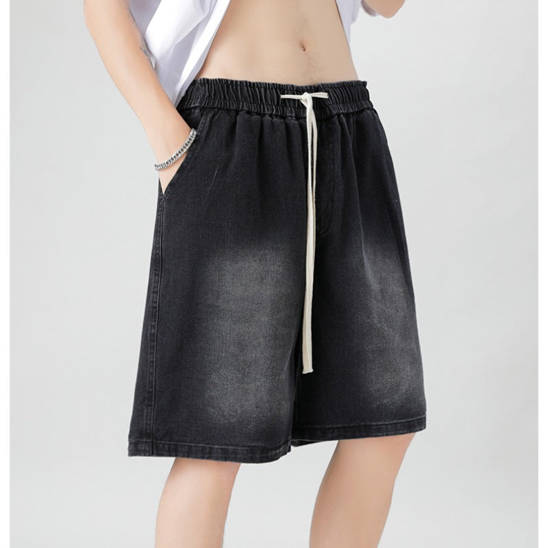 Herren Denim Shorts Lässig mit Seitentaschen Sommer