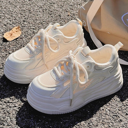 Damen Sneaker Komfortabel Voluminös mit Dämpfung