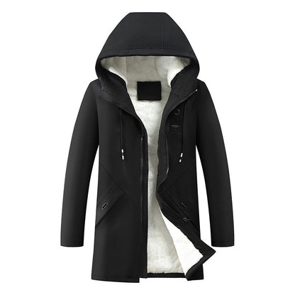 Herren Winterjacke Isoliert Warm Reißverschluss Taschen Modern
