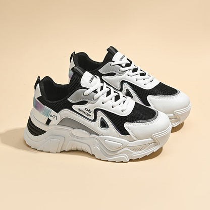 Damen Sneaker Sportlich Chunky Atmungsaktiv Stabile Sohle