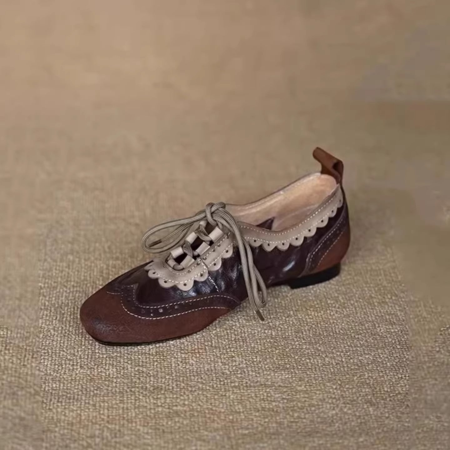 Damen Schnürschuhe Elegante Perforiert Komfortschuhe