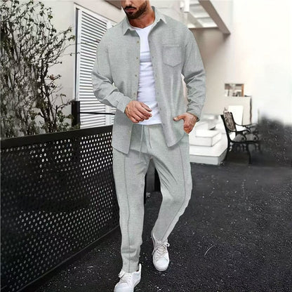 Herren Freizeit Set Leger Hemd Hose Berlin Style