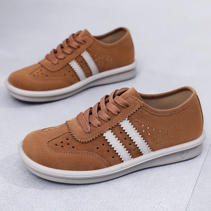 Damen Sneaker Veloursleder Atmungsaktiv Komfort