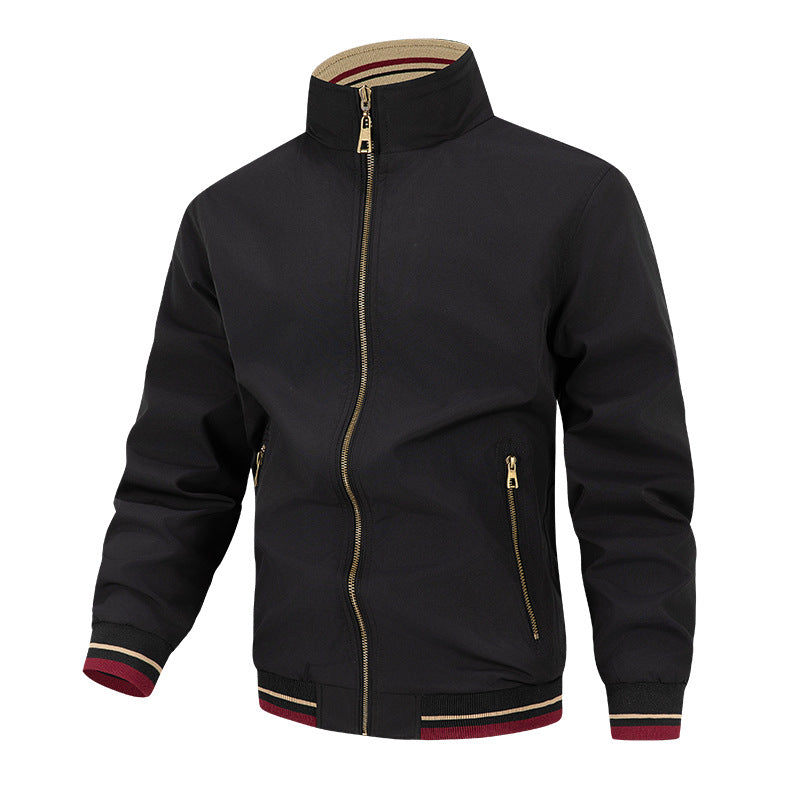 Herren Übergangsjacke Modern mit hohem Kragen und Taschen
