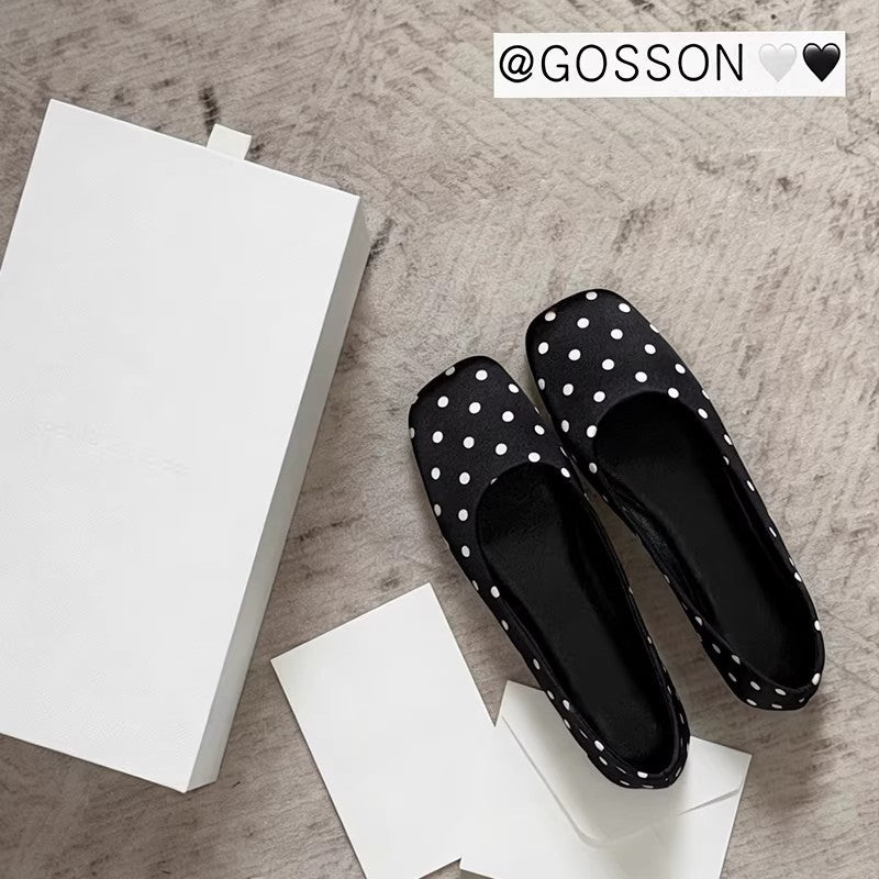 Damen Ballerinas Klassisch Punkte Design Elegante Schuhe