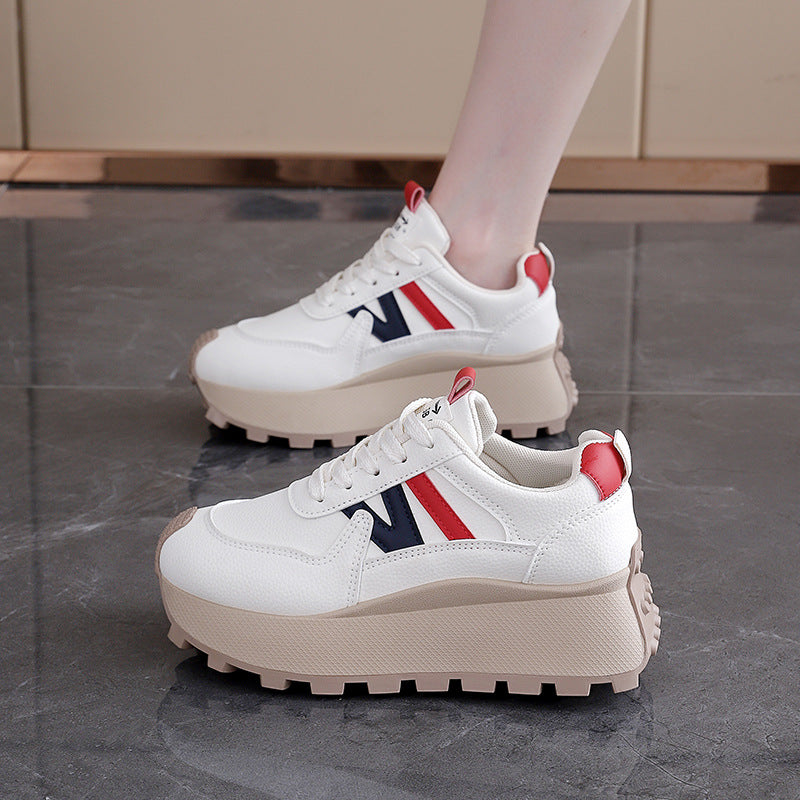 Damen Sneaker Plateau Schuhe Hoch Modern