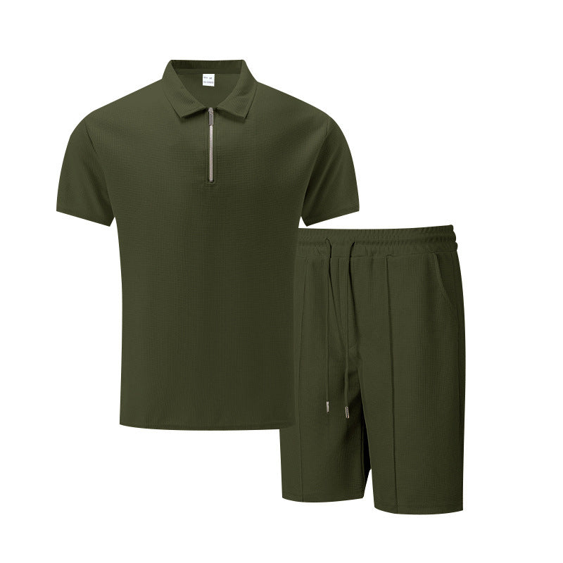 Herren Sportoutfit Stehkragen Elastisch Modern
