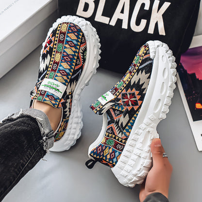 Damen Sneaker Slip-On atmungsaktiv Mode Schuhe Bequem