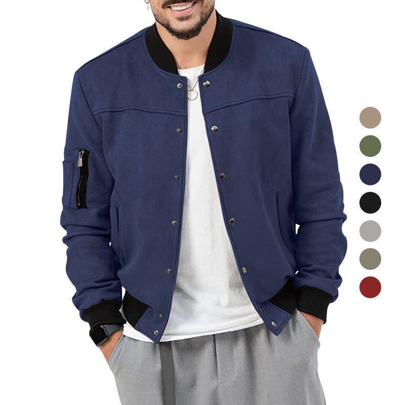 Herren Bomberjacke Modern mit Reißverschlusstaschen Elastisch - BerlinGlamour