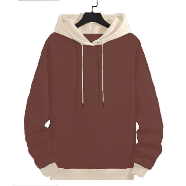 Herren Kapuzenpullover Sportlich Kontrast Ärmel Modern