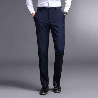 Herren Anzughose Slim Fit Schmale Hose Mit Taschen