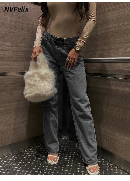 Damen Jeans Hochwerder mit Klassischem Schnitt und Komfort