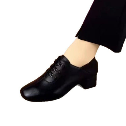 Damen Schnürschuhe mit Blockabsatz Elegante Höhe Schuhe