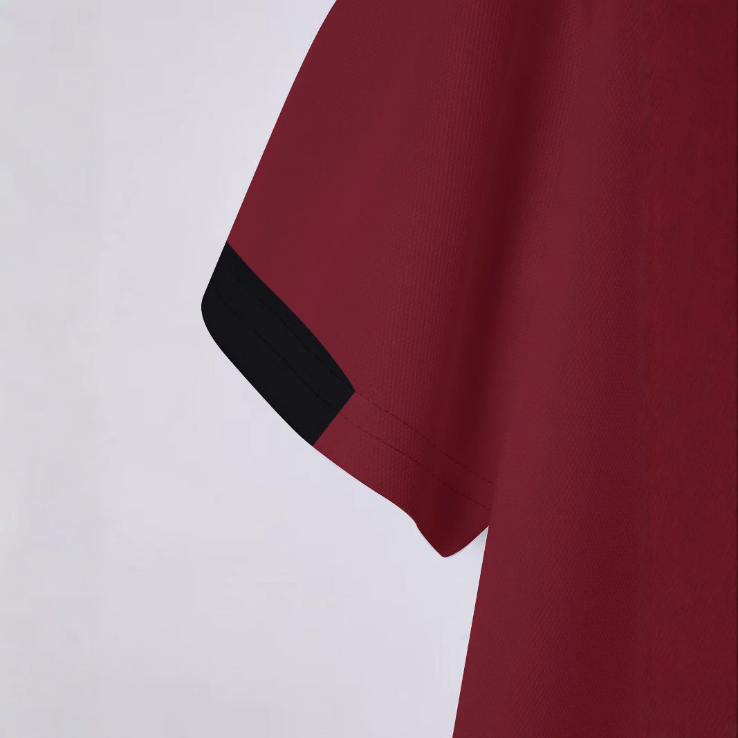 Herren Poloshirt Modern mit Kontrastkragen und Stickerei