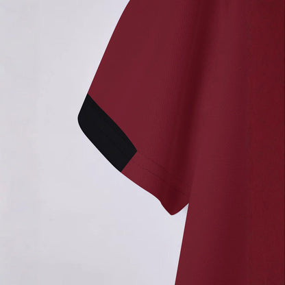 Herren Poloshirt Modern mit Kontrastkragen und Stickerei