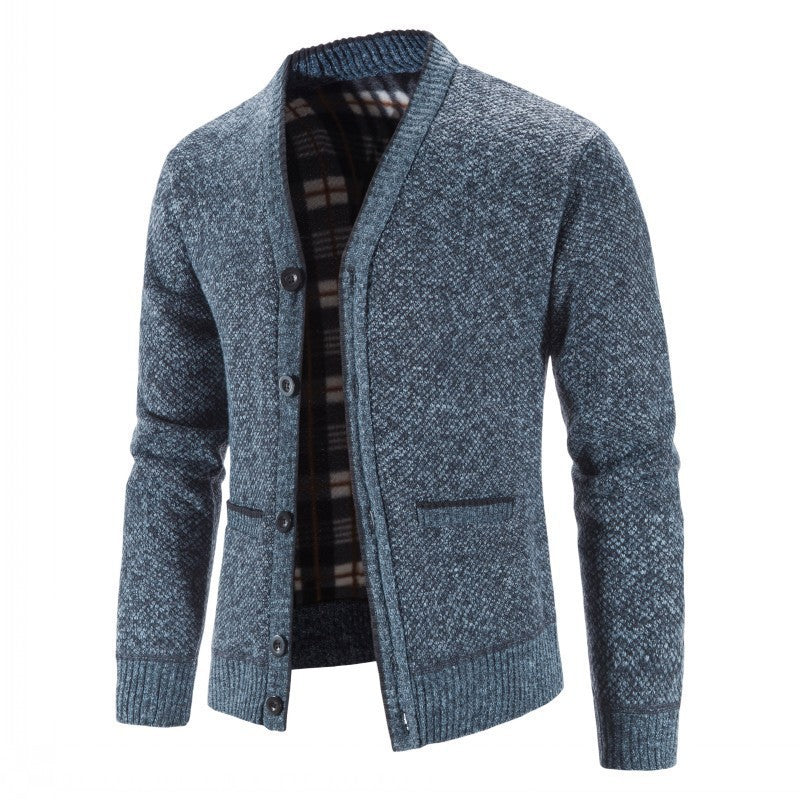 Herren Strickjacke Karomuster Modern Trendy
