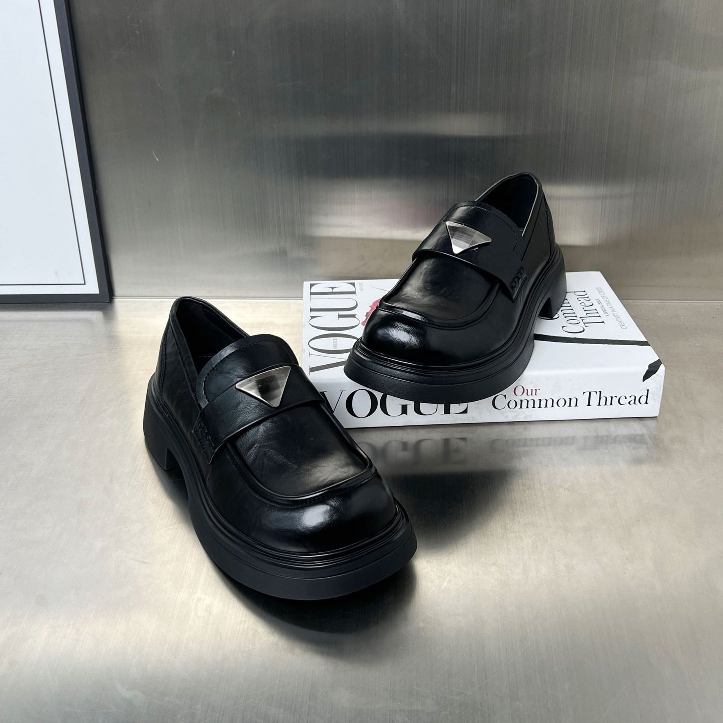 Damen Loafer Schuhe Komfortabel Elegante Schnalle