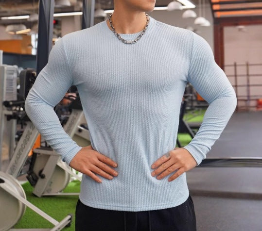 Herren Langarmshirt Strukturiert Modern Urban Style