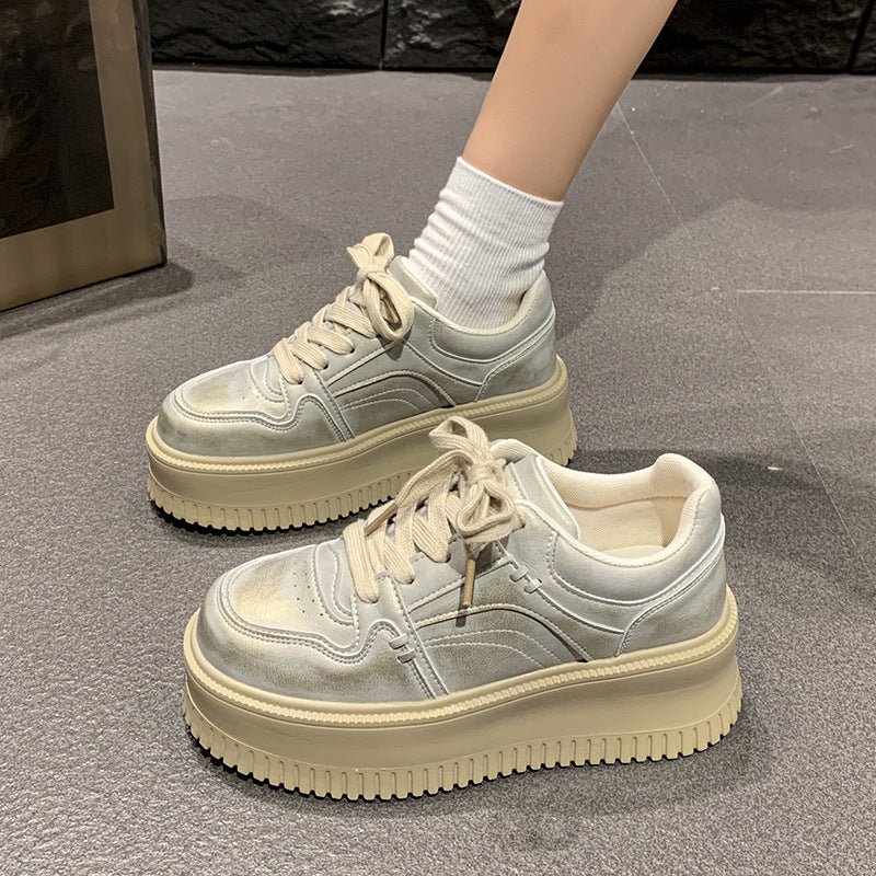 Damen Sneaker PlateauSchuhe Atmungsaktiv Komfortabel