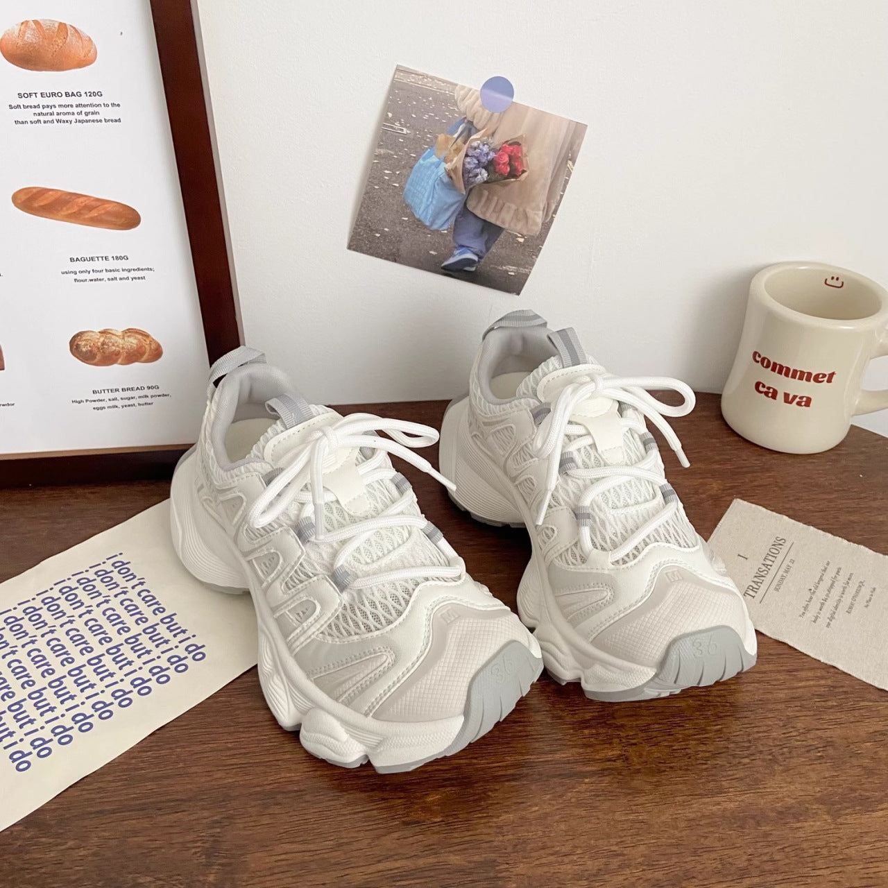 Damen Sneaker Atmungsaktiv Netzstruktur Stabil