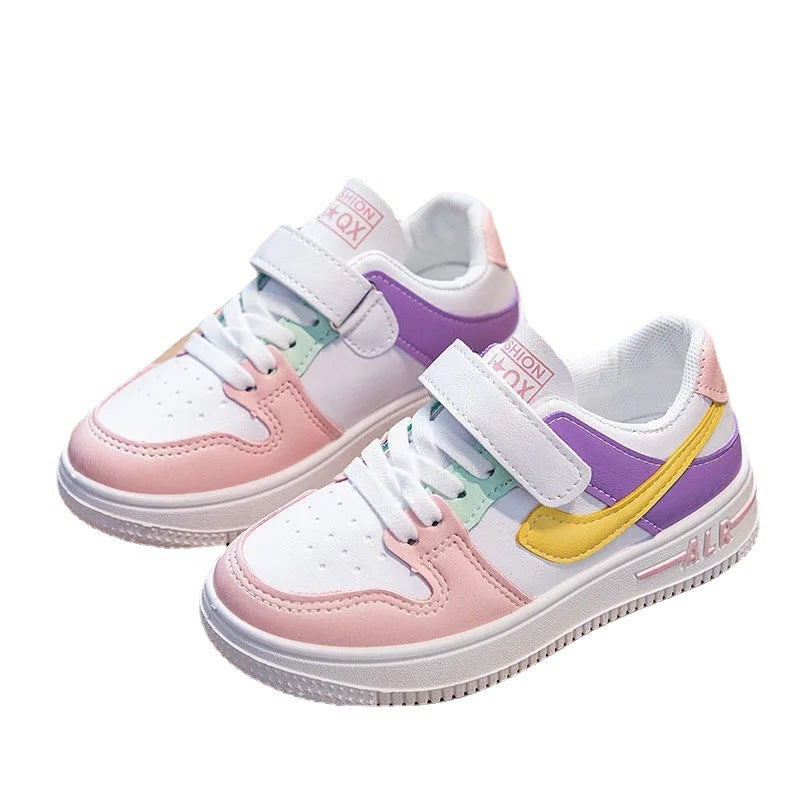Damen Sneaker Freizeitschuhe Bunt Klettverschluss